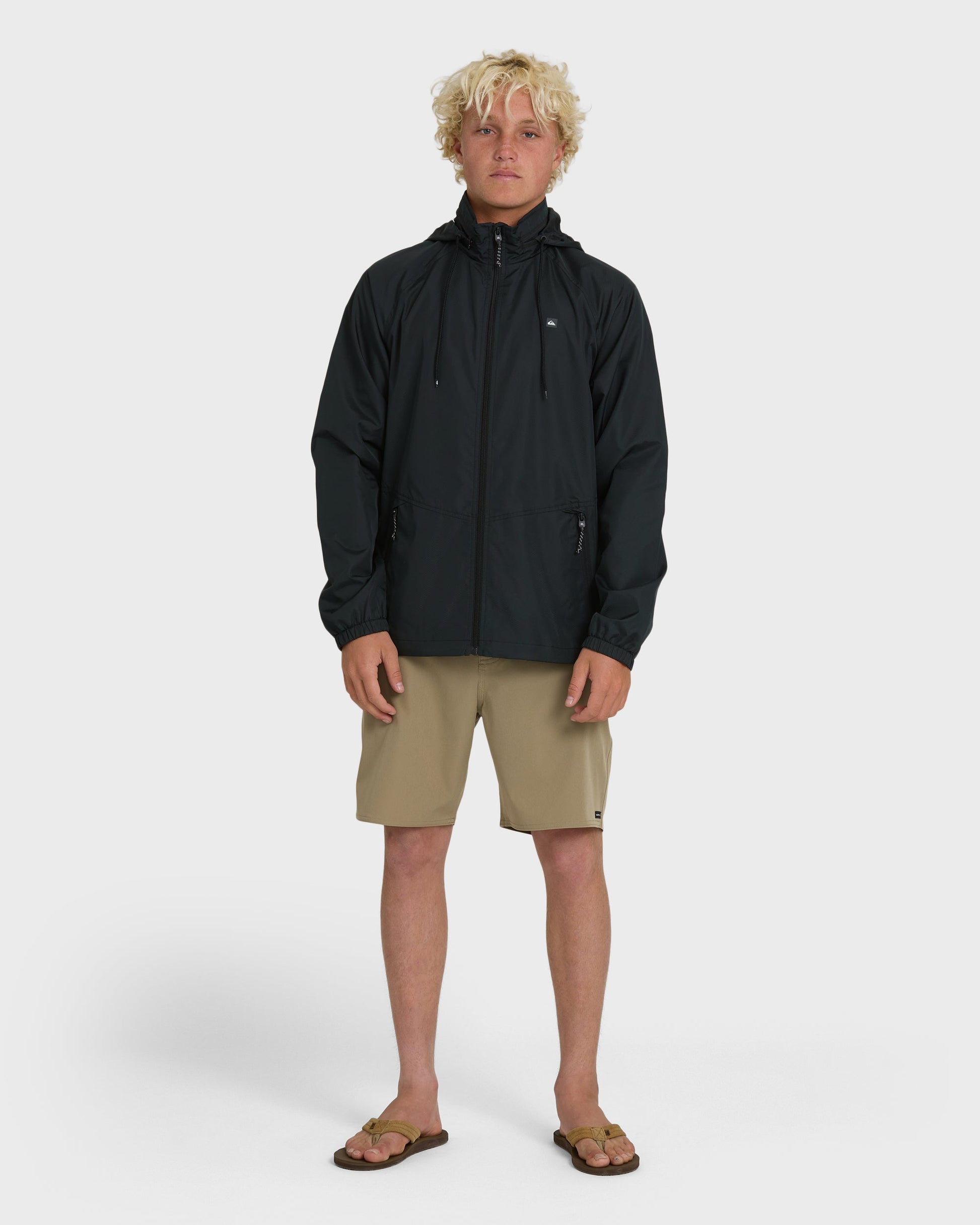 Waterman Shell Shock Water-Resistant Windbreaker - Black Black Quick Silver
