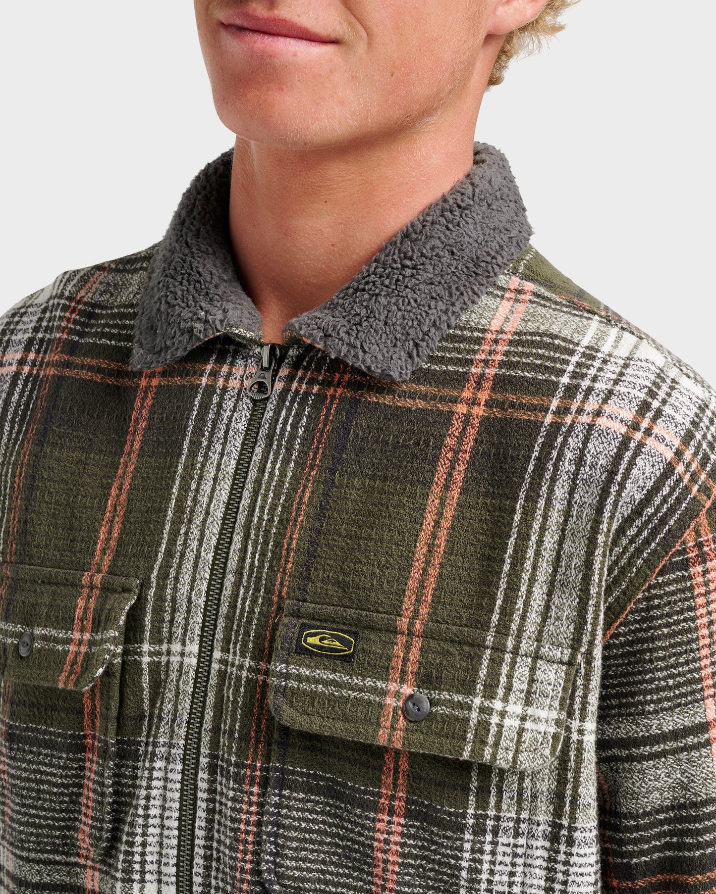 Campo Zip Flannel Shirt - Grape Leaf Grape Leaf Quick Silver