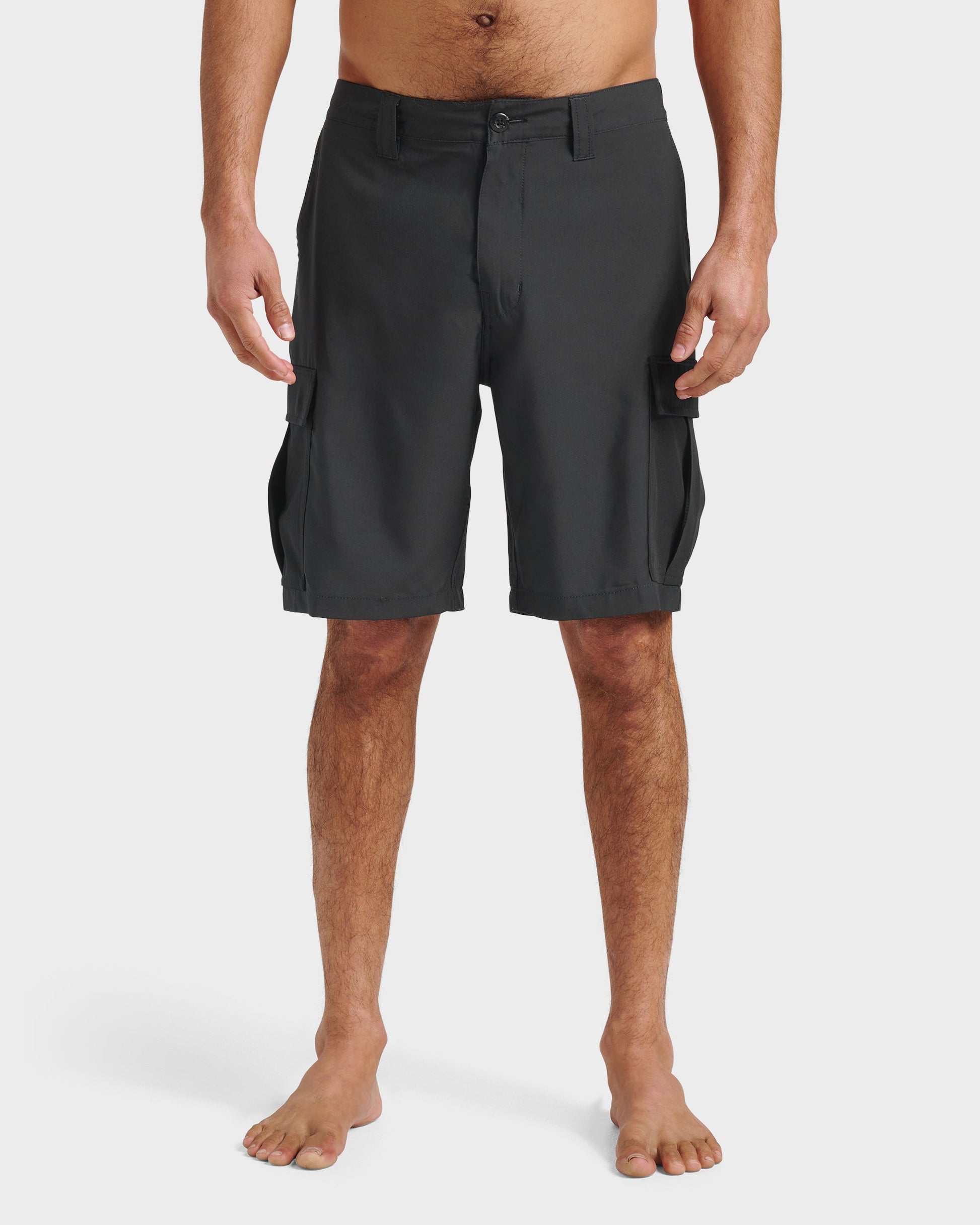 Union Amphibian Cargo 20" Hybrid Short - Black Black Quick Silver