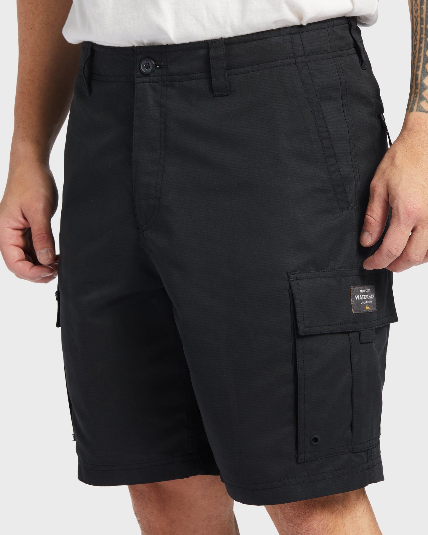 Waterman Maldive Atoll 20" Cargo Shorts - Black Black Quick Silver