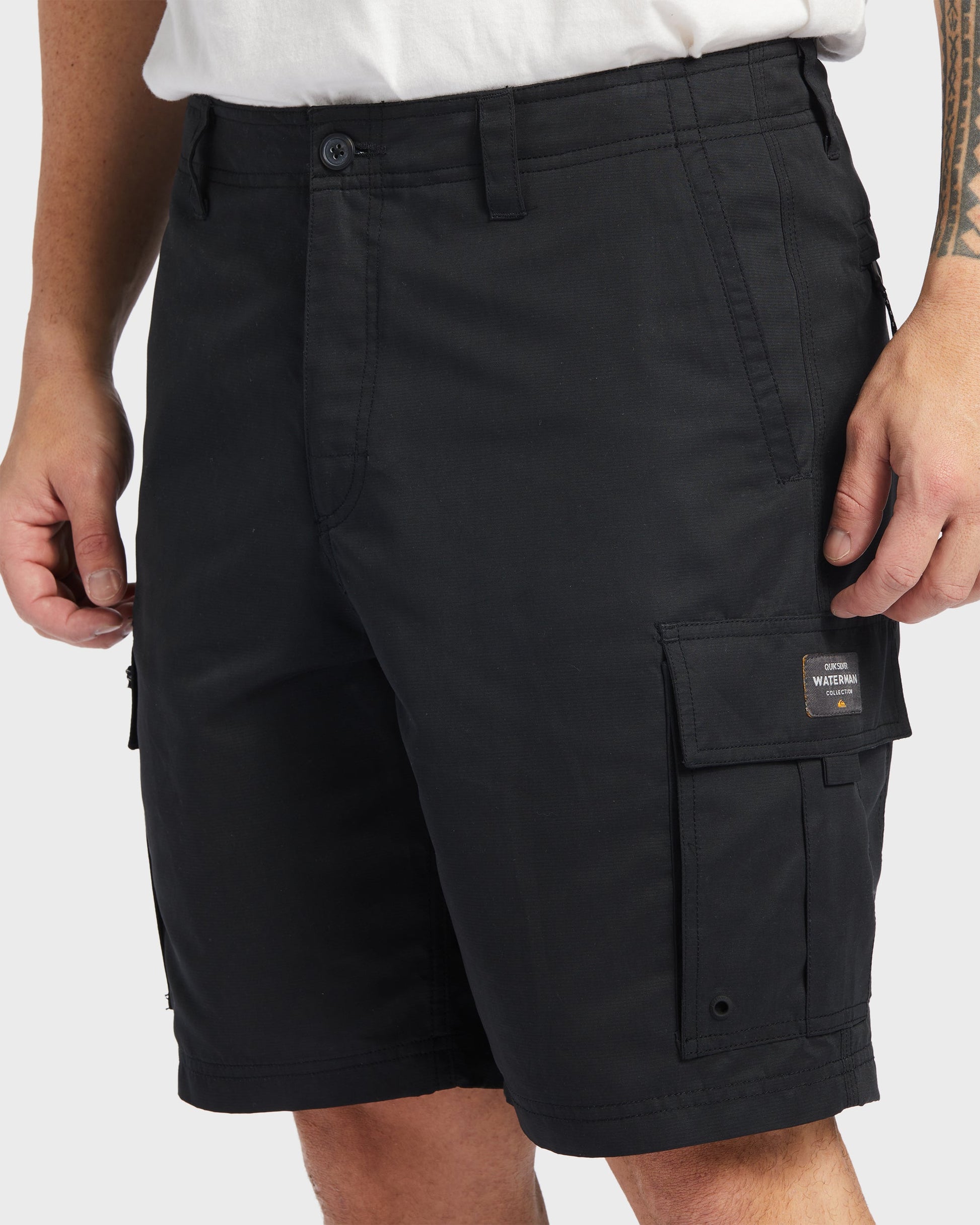 Waterman Maldive Atoll 20" Cargo Shorts - Black Black Quick Silver