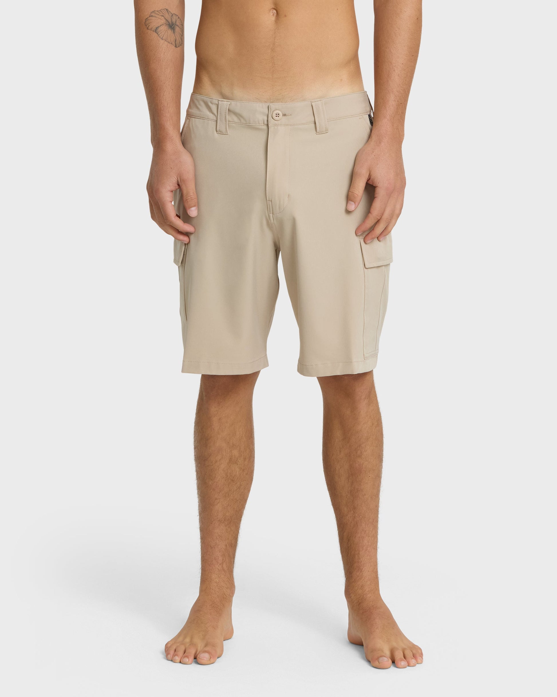 Union Amphibian Cargo 20" Hybrid Short - Taupe Taupe Quick Silver
