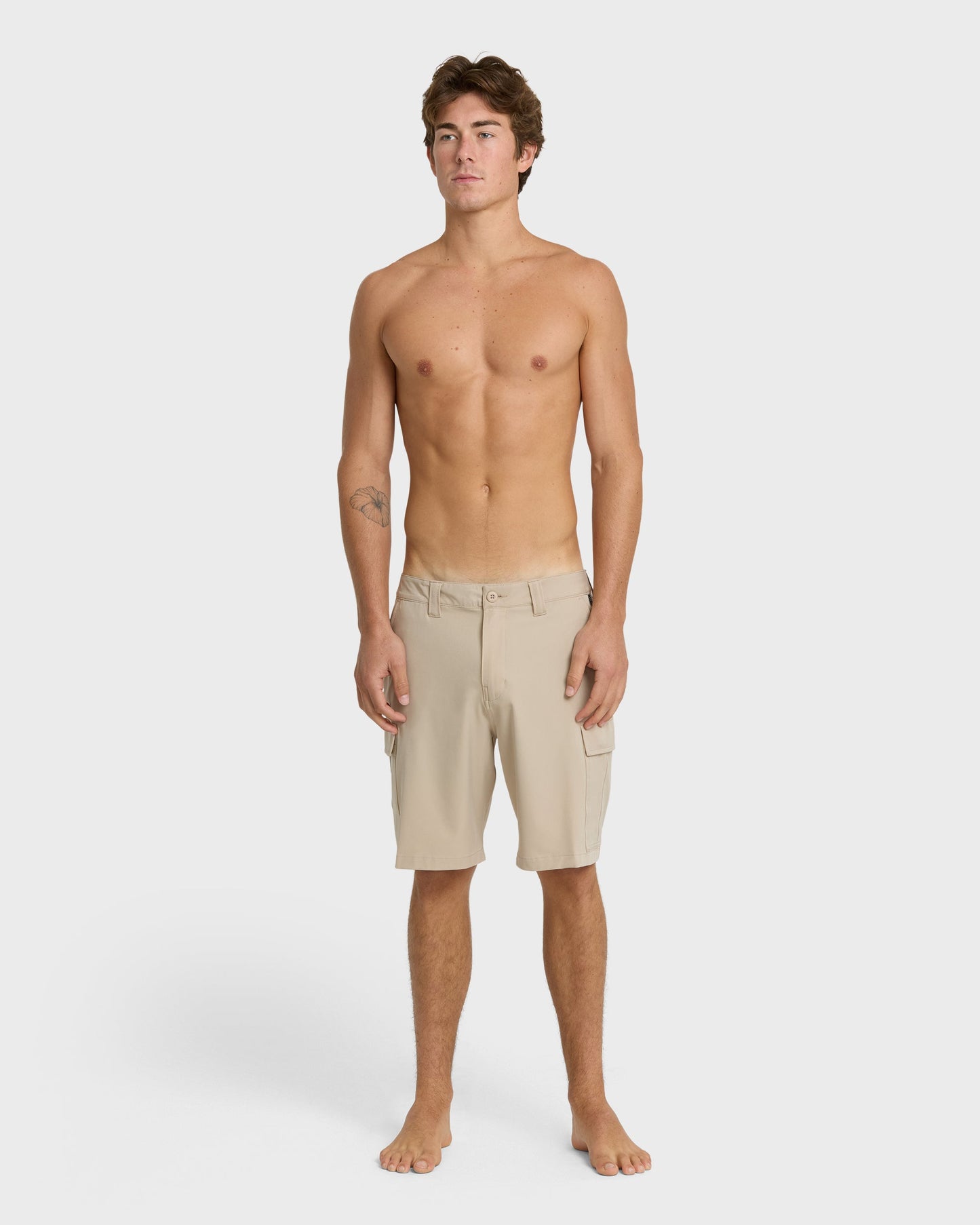 Union Amphibian Cargo 20" Hybrid Short - Taupe Taupe Quick Silver