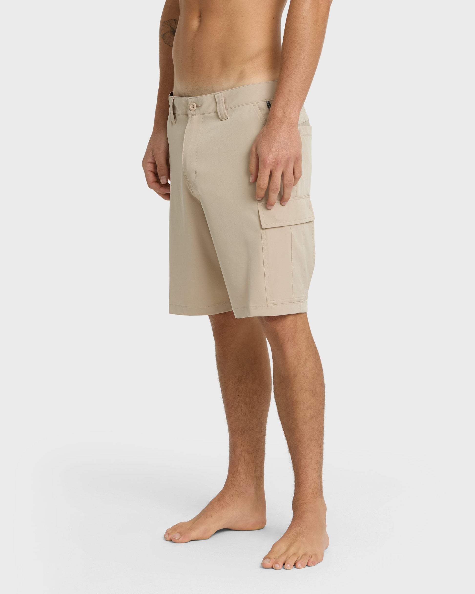Union Amphibian Cargo 20" Hybrid Short - Taupe Taupe Quick Silver