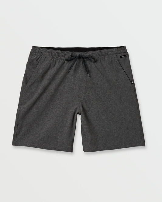 Taxer Heather Amphibian 18" Hybrid Shorts - Black Black Quick Silver