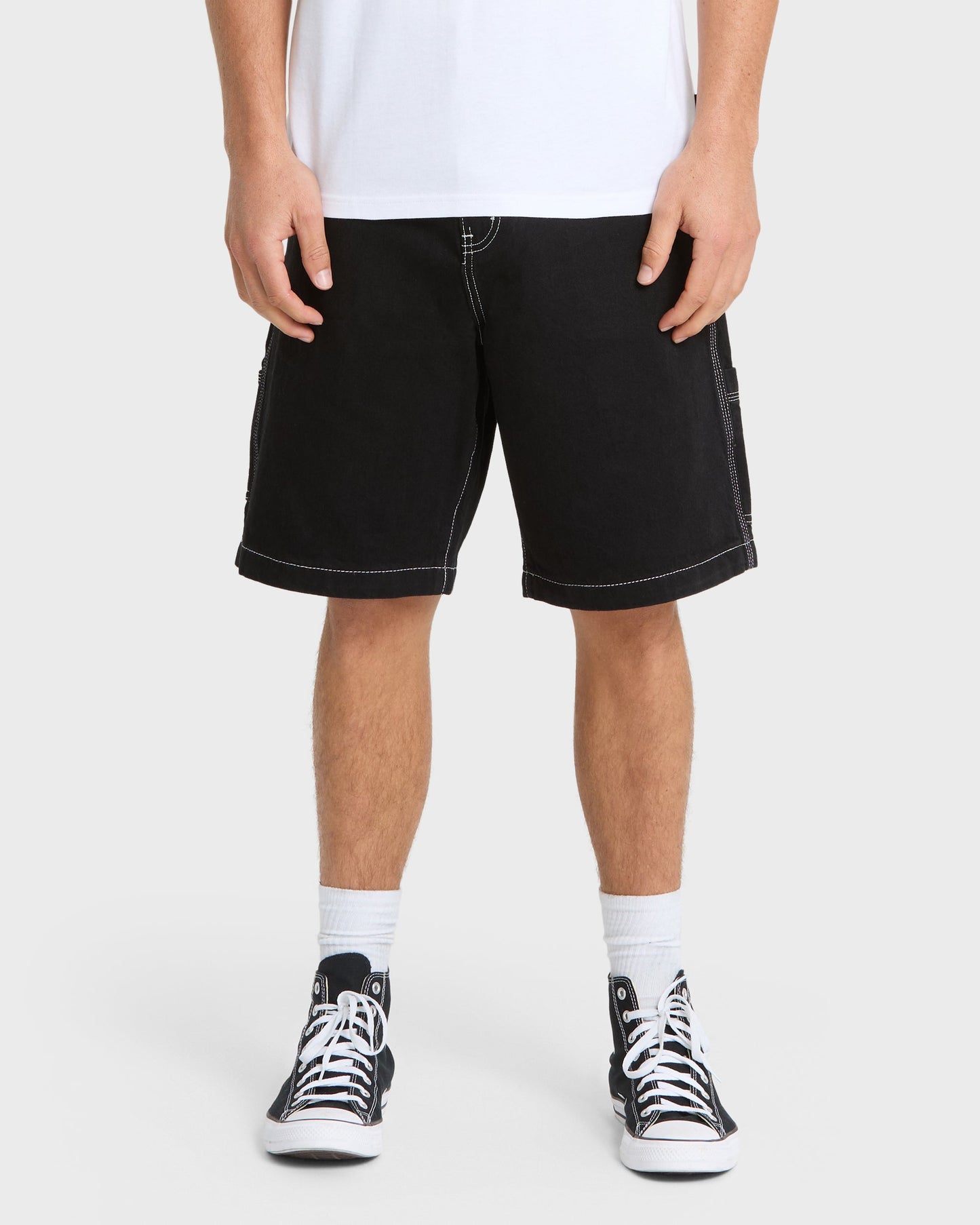 Mercury Carpenter Denim Short - Black Black Quick Silver