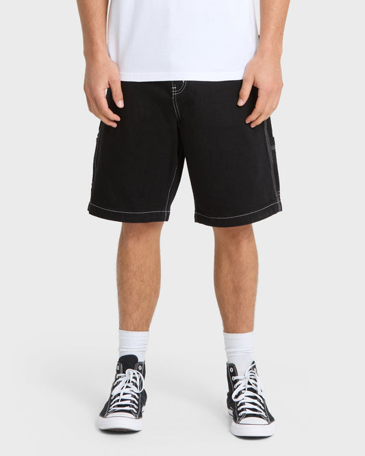 Mercury Carpenter Denim Short - Black Black Quick Silver
