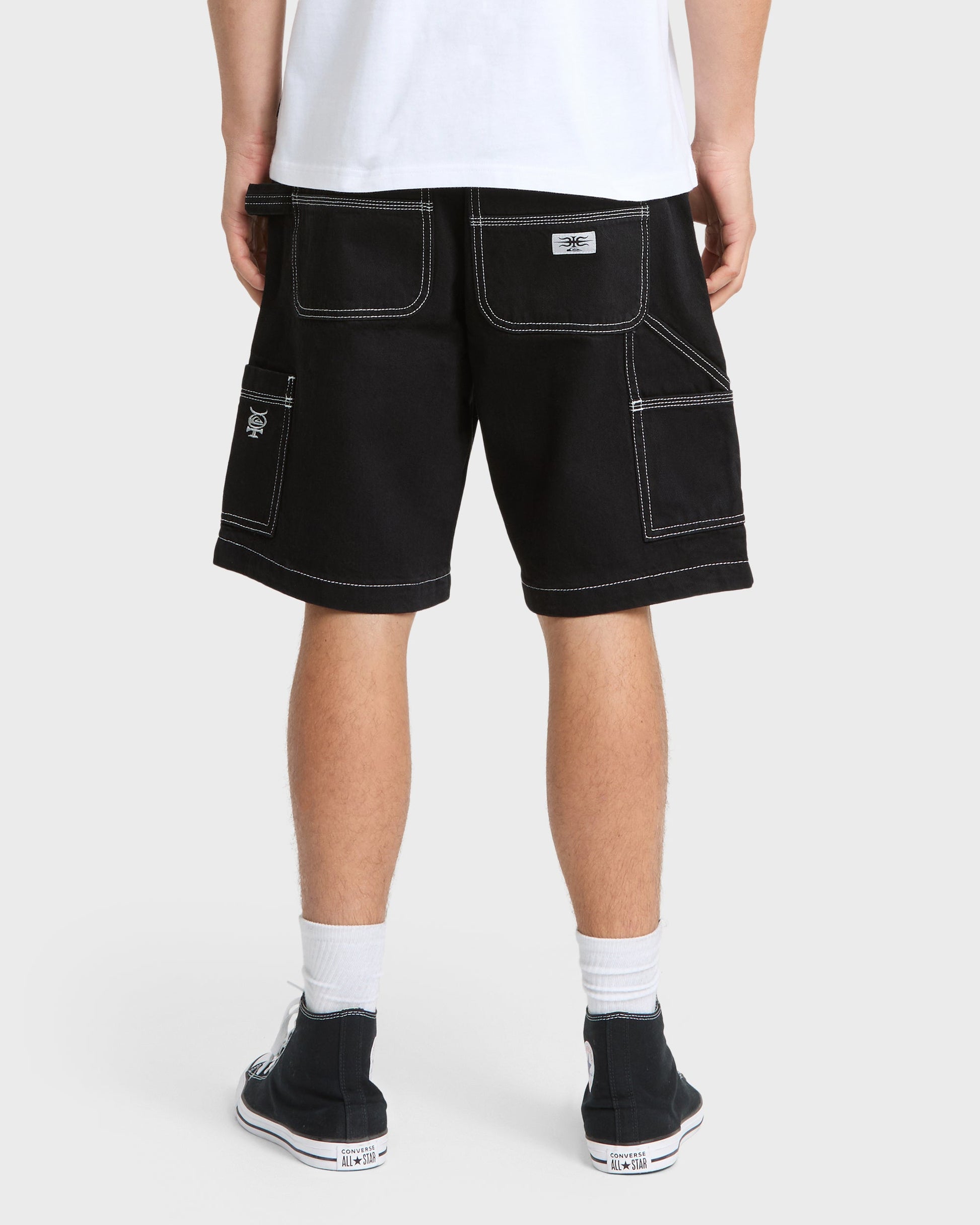 Mercury Carpenter Denim Short - Black Black Quick Silver