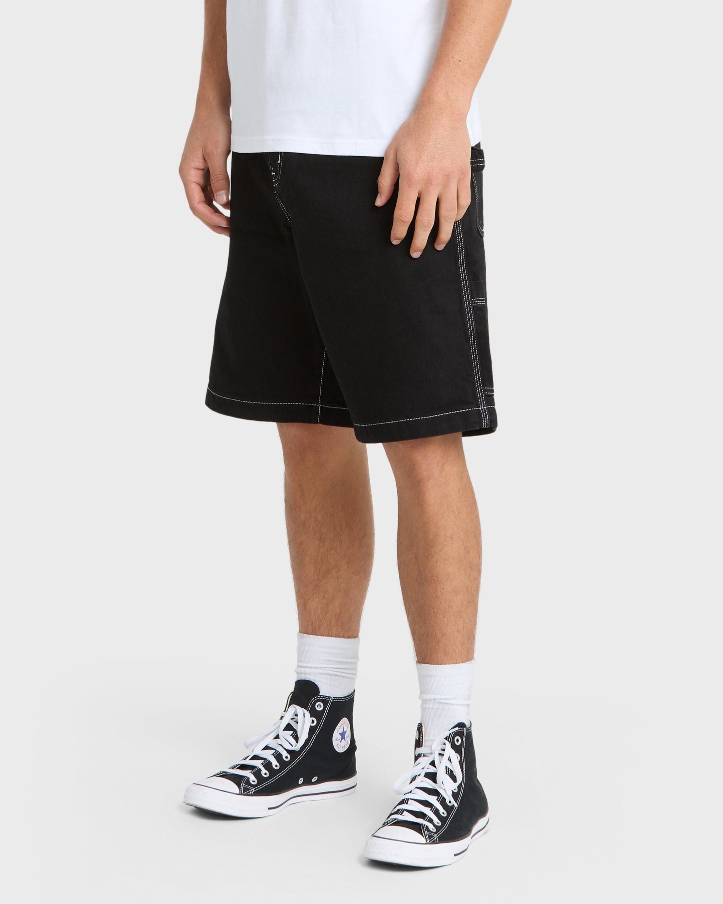 Mercury Carpenter Denim Short - Black Black Quick Silver