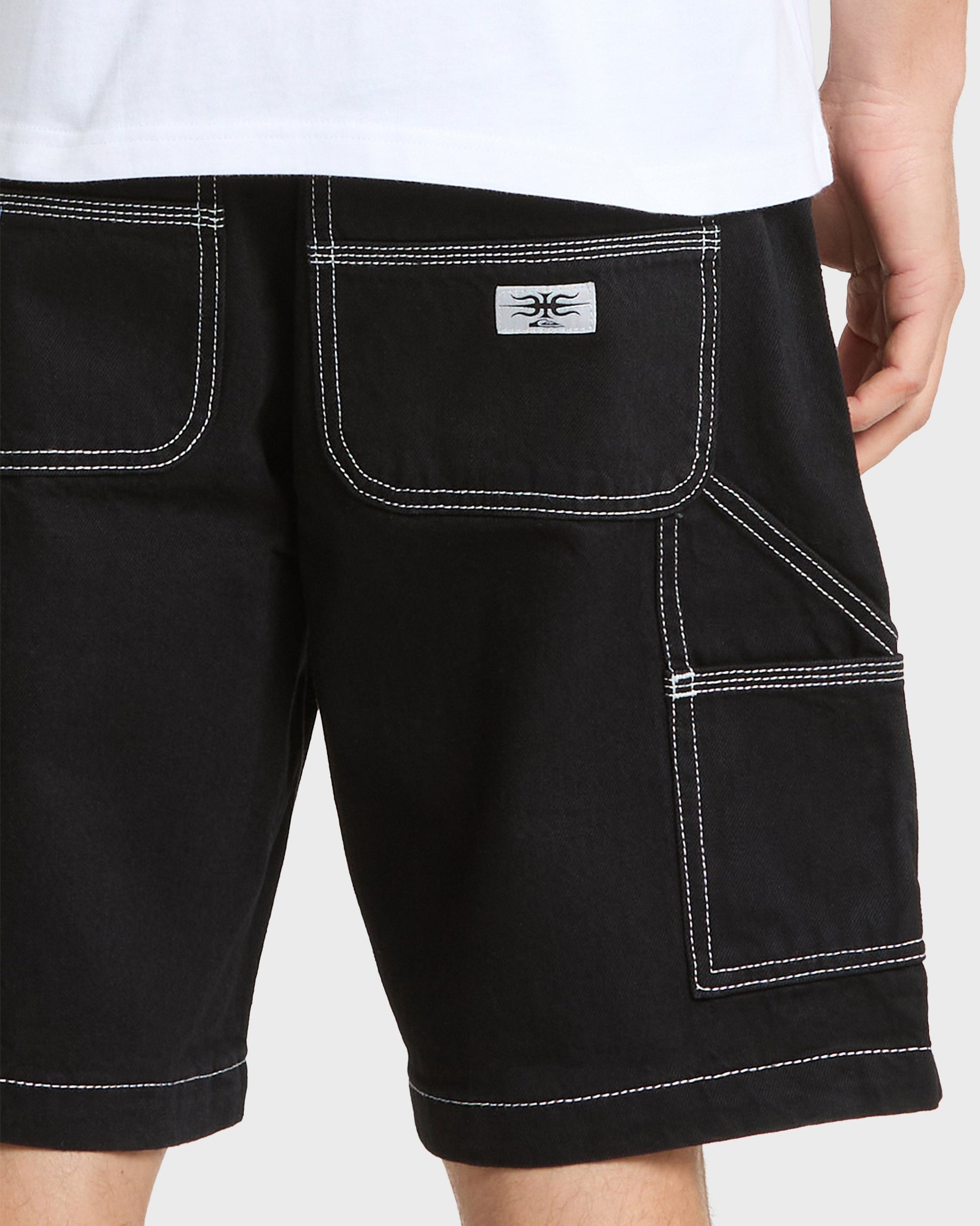 Mercury Carpenter Denim Short - Black Black Quick Silver