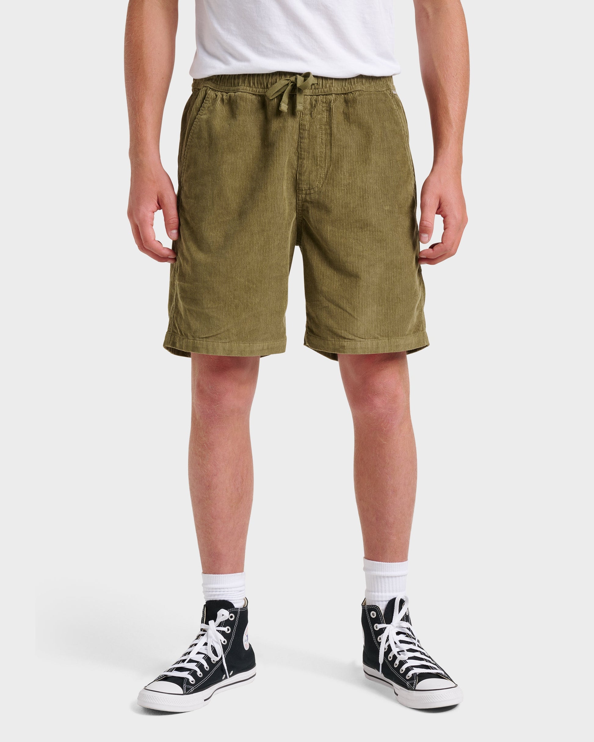Taxer Corduroy Shorts - Aloe Aloe Quick Silver