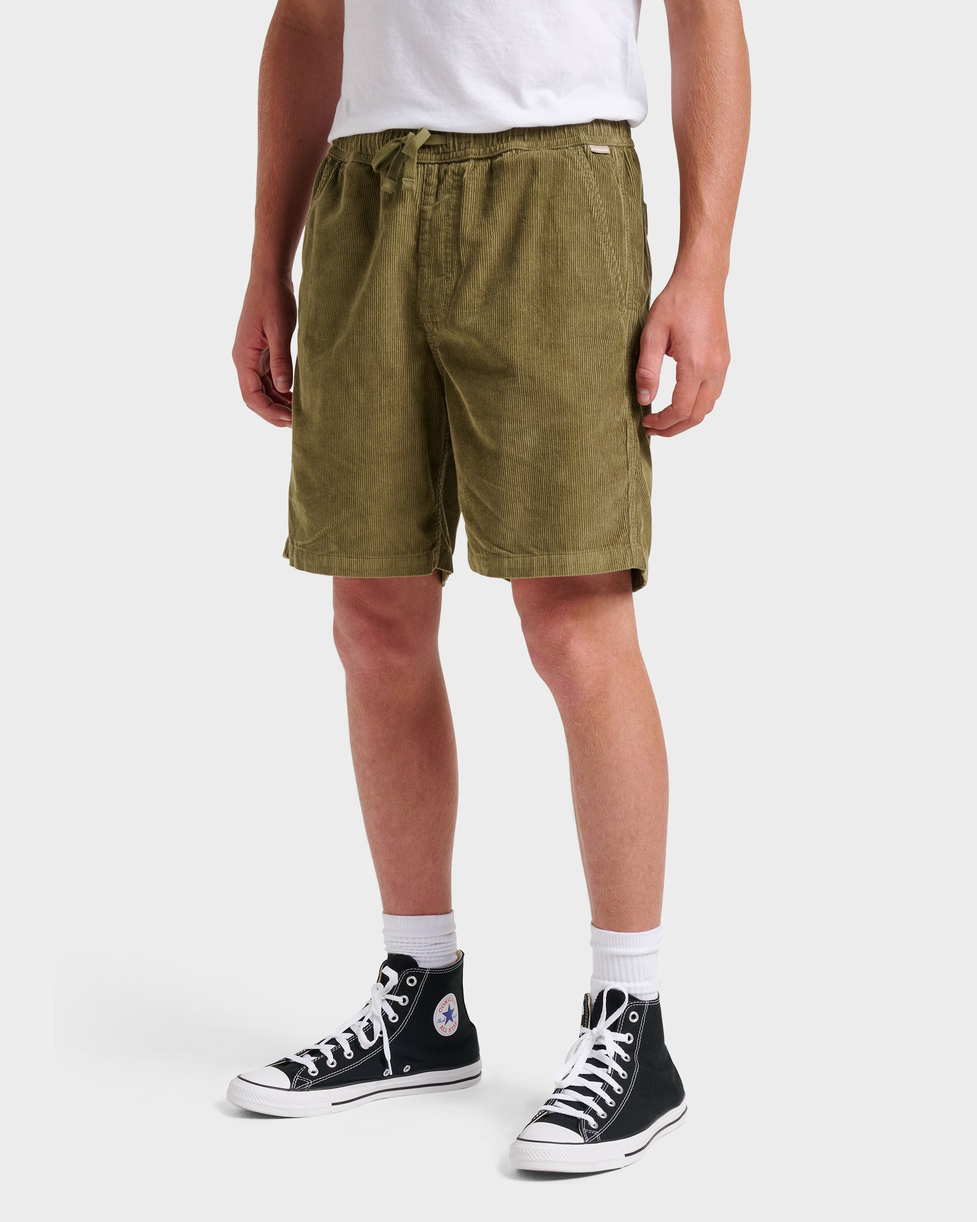 Taxer Corduroy Shorts - Aloe Aloe Quick Silver