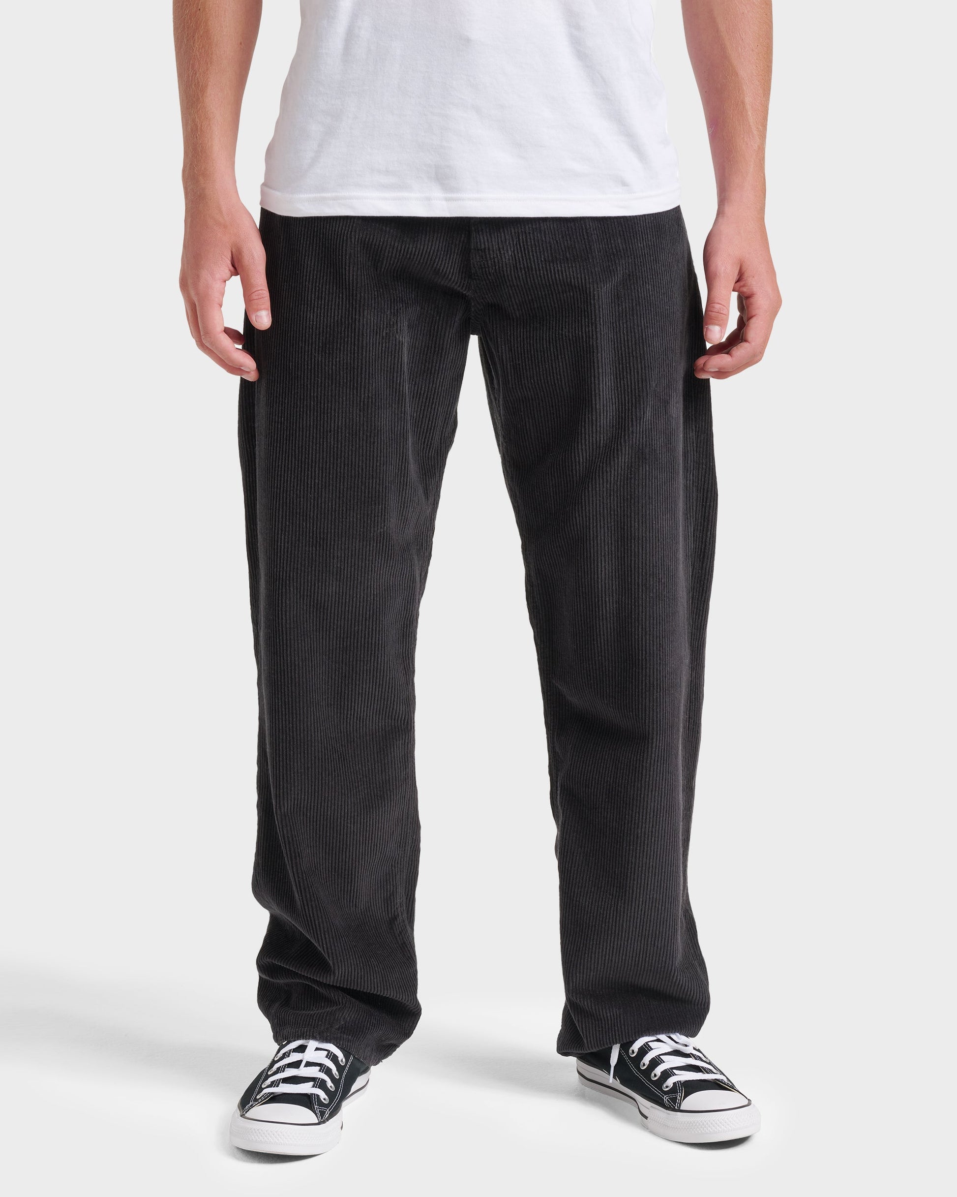 Landers Cord Pants - Phantom Phantom Quick Silver