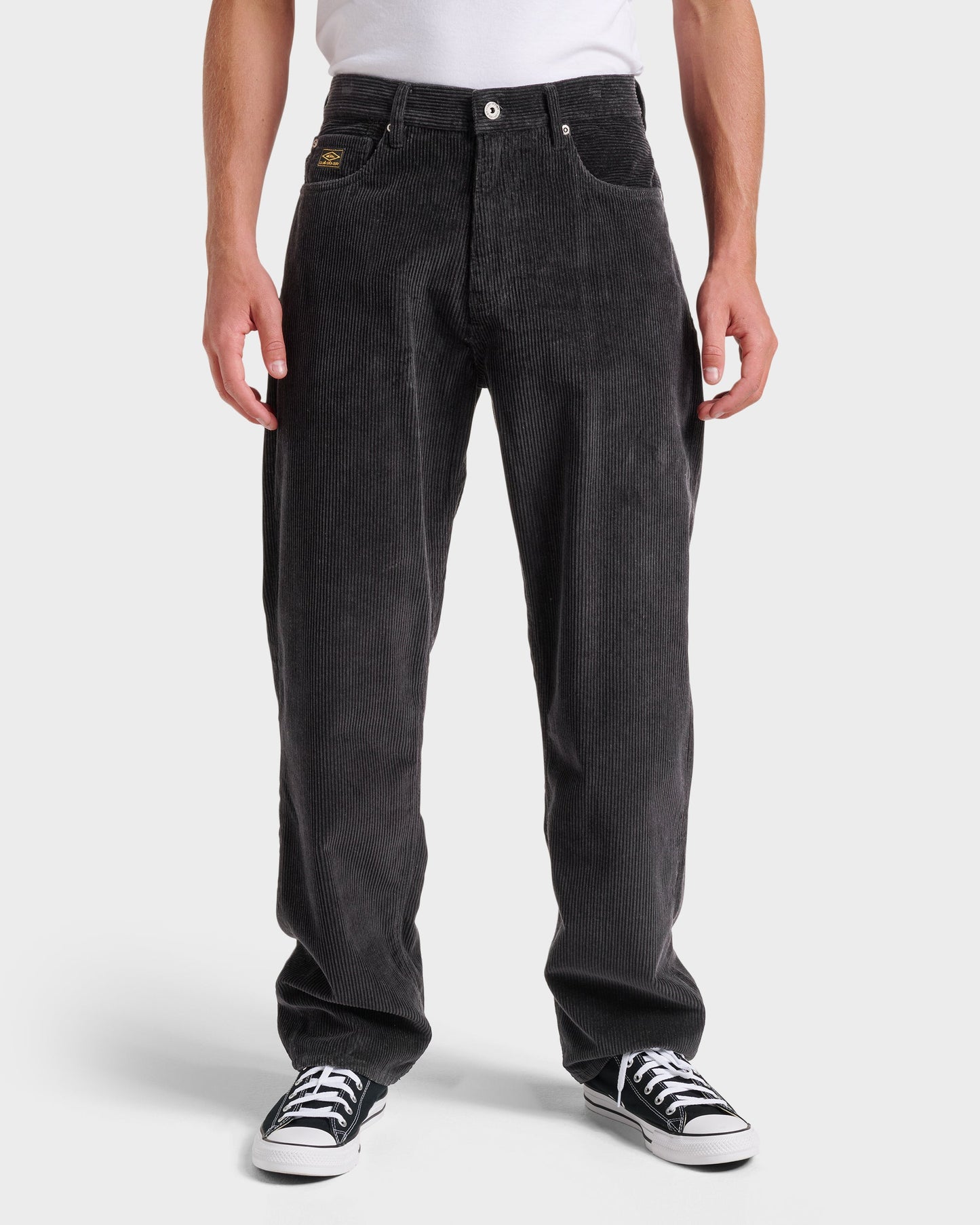 Landers Cord Pants - Phantom Phantom Quick Silver