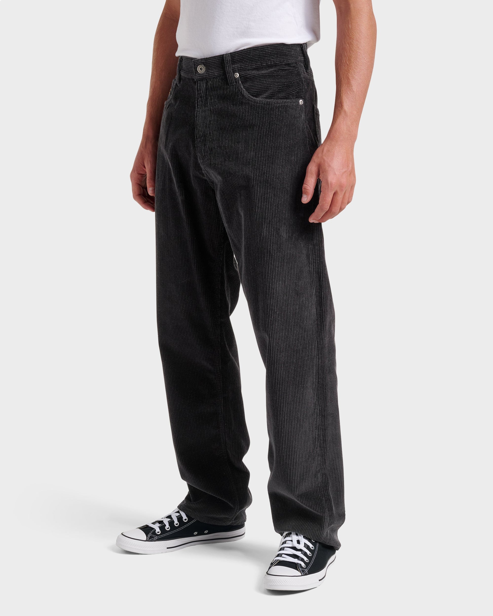 Landers Cord Pants - Phantom Phantom Quick Silver