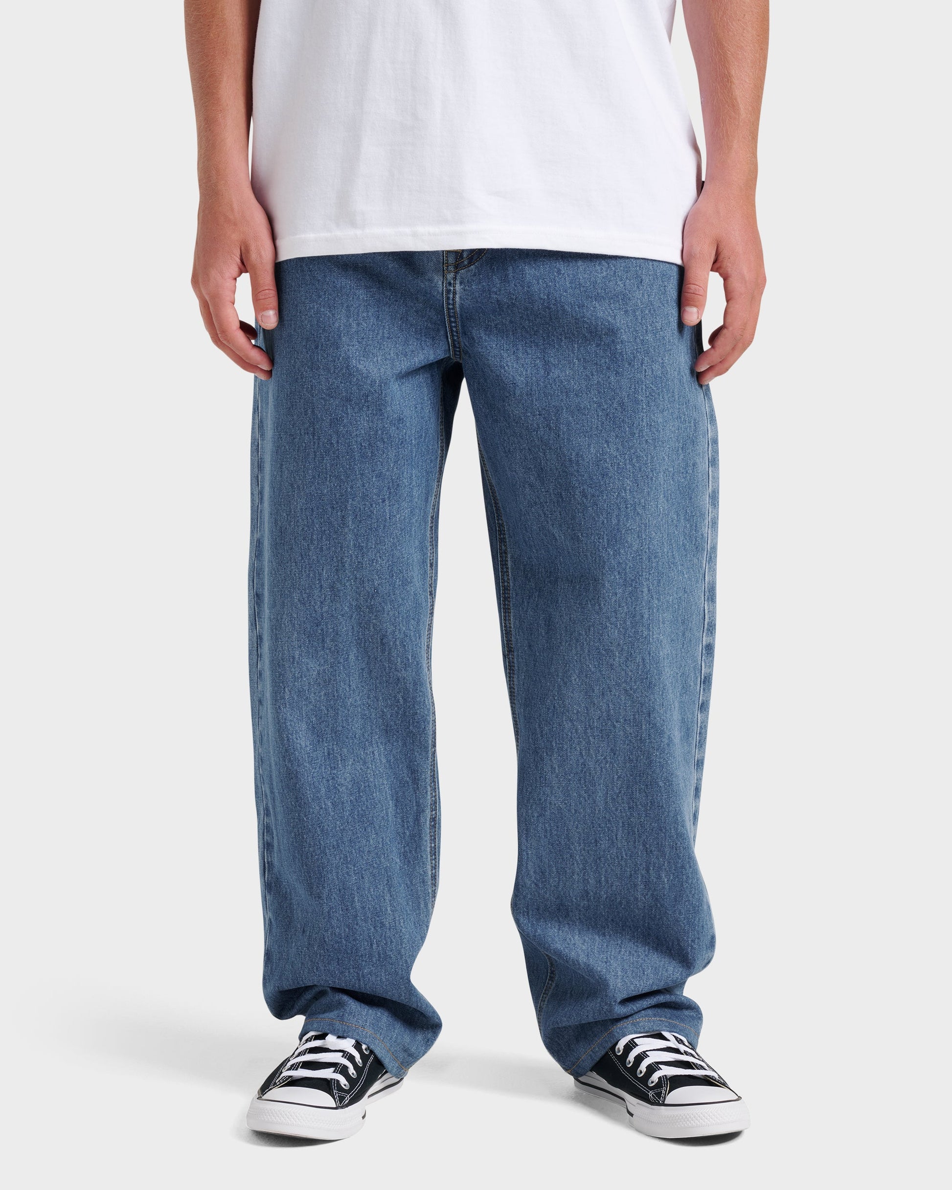 Baggy Denim Pants - Medium Indigo Medium Indigo Quick Silver