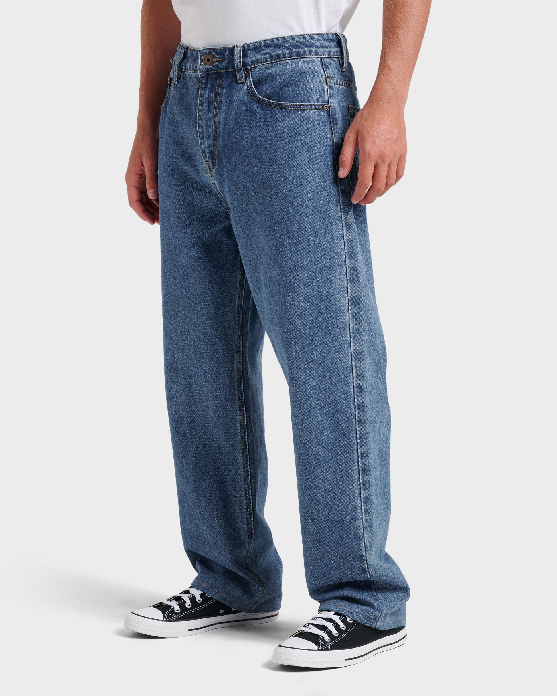 Baggy Denim Pants - Medium Indigo Medium Indigo Quick Silver