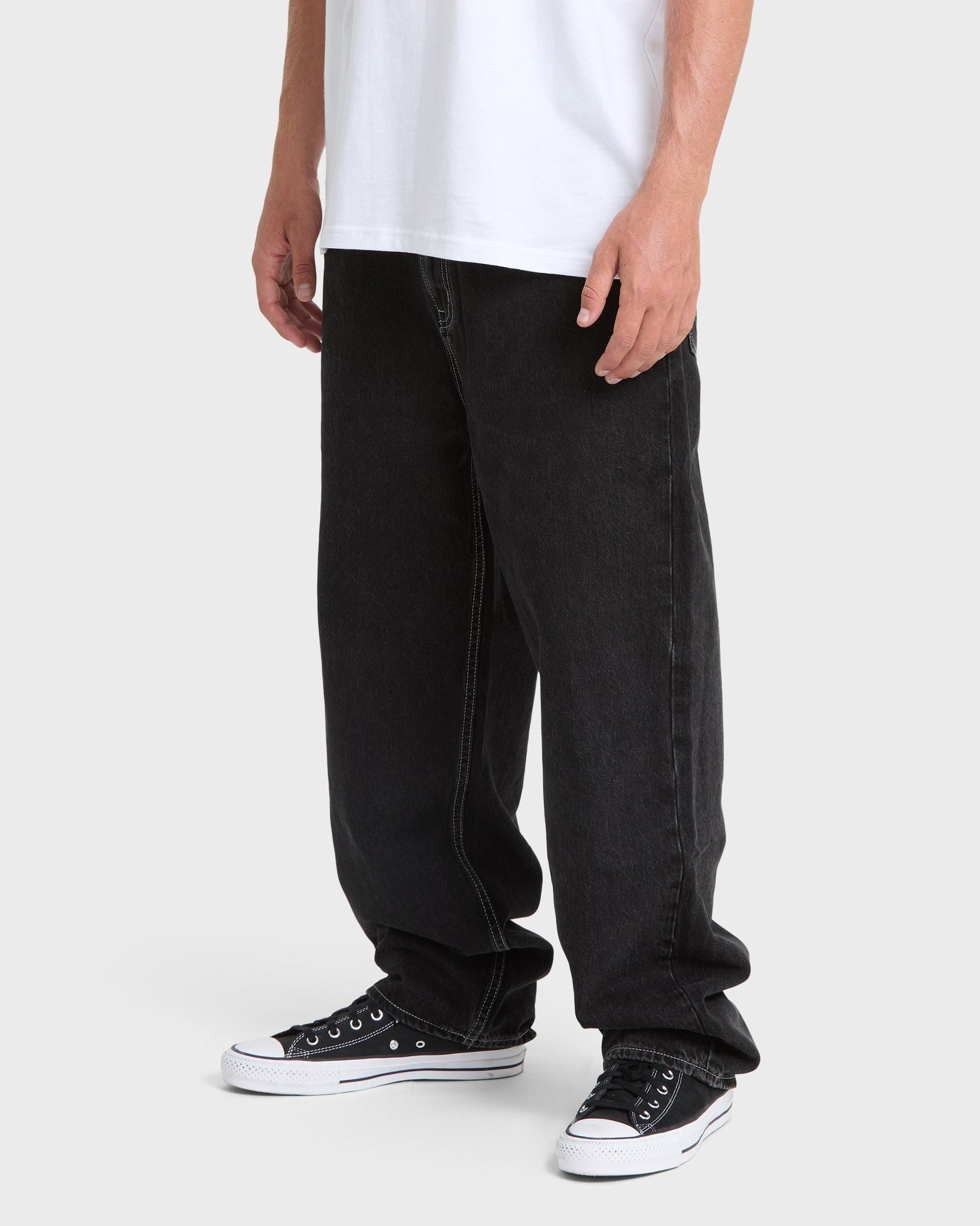 Baggy Denim Pants - Black Wash Black Wash Quick Silver