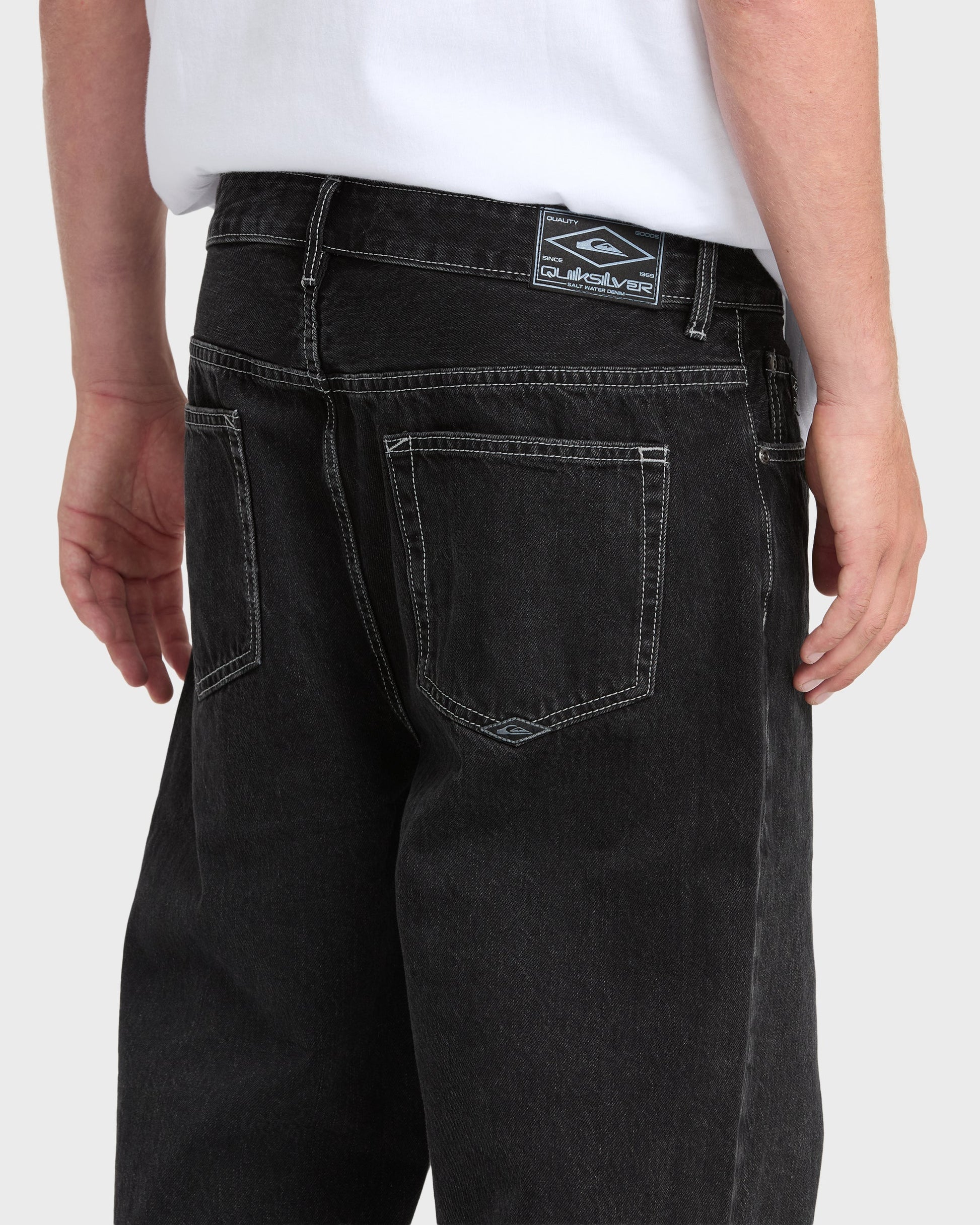Baggy Denim Pants - Black Wash Black Wash Quick Silver