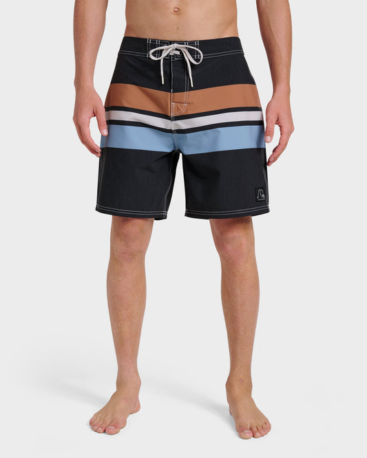 Original Straight Leg 18" Boardshorts - Black Black Quick Silver