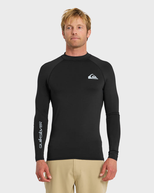 Everyday UPF 50 Long Sleeve Rashguard - Black Black Quick Silver
