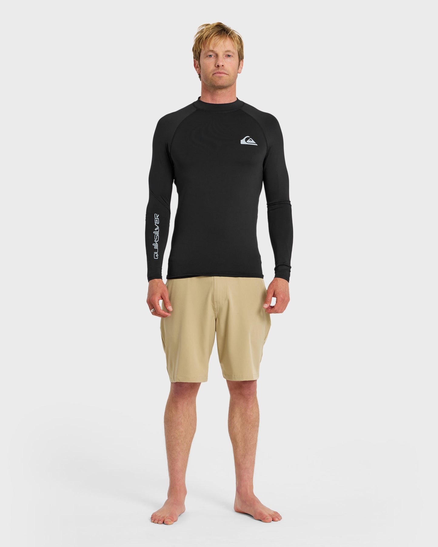 Everyday UPF 50 Long Sleeve Rashguard - Black Black Quick Silver