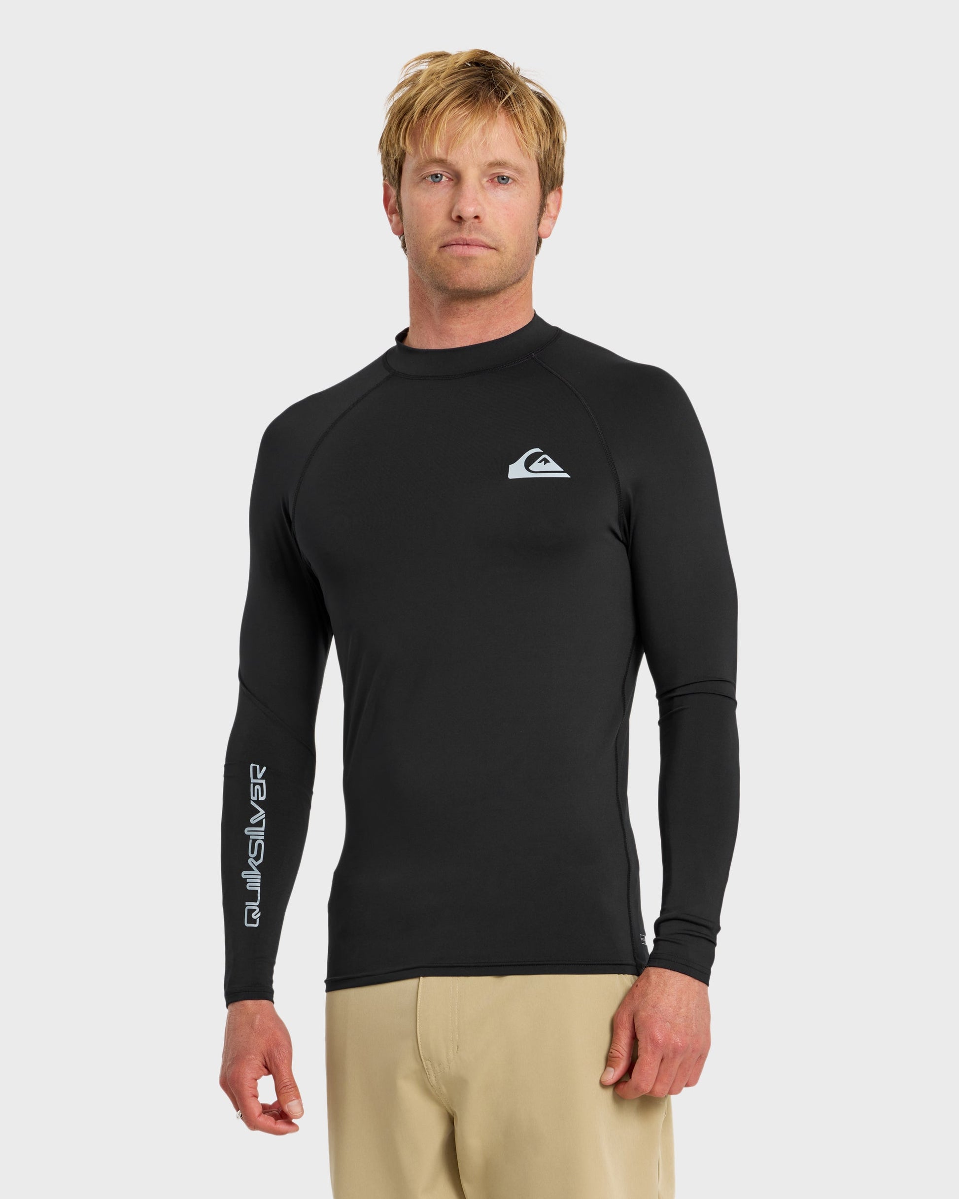 Everyday UPF 50 Long Sleeve Rashguard - Black Black Quick Silver
