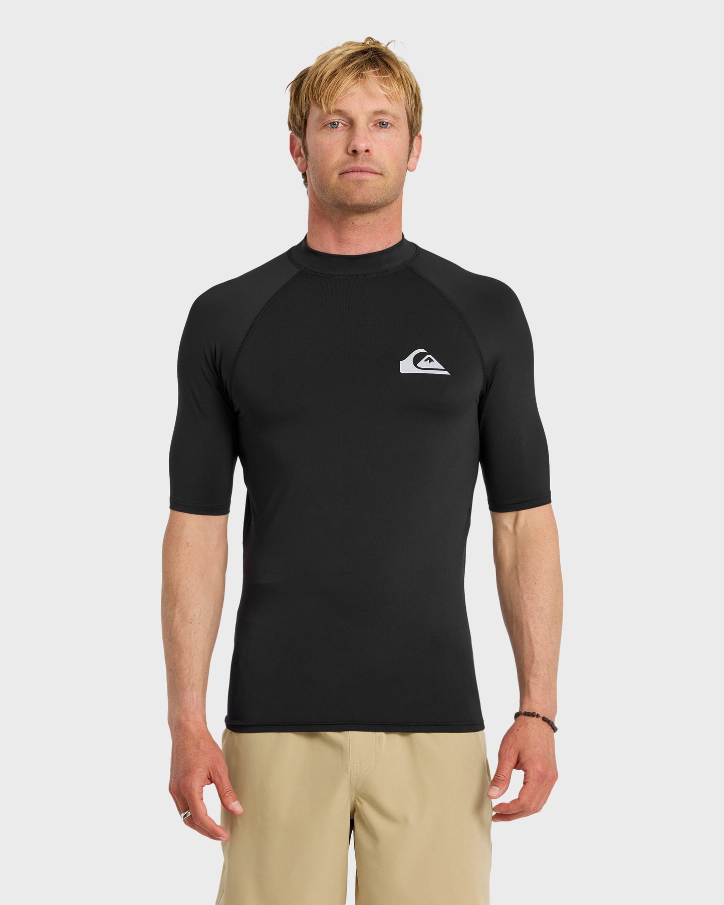 Everyday UPF 50 Short Sleeve Rashguard - Black Black Quick Silver