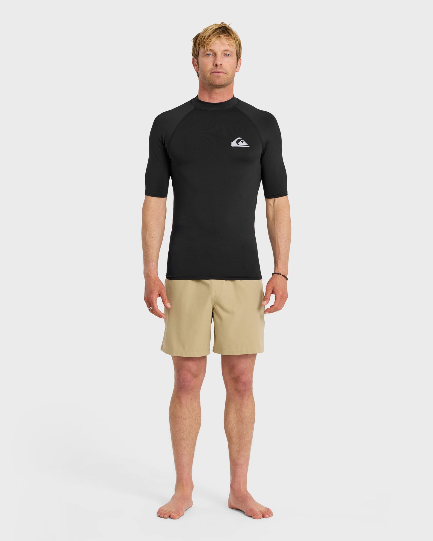Everyday UPF 50 Short Sleeve Rashguard - Black Black Quick Silver