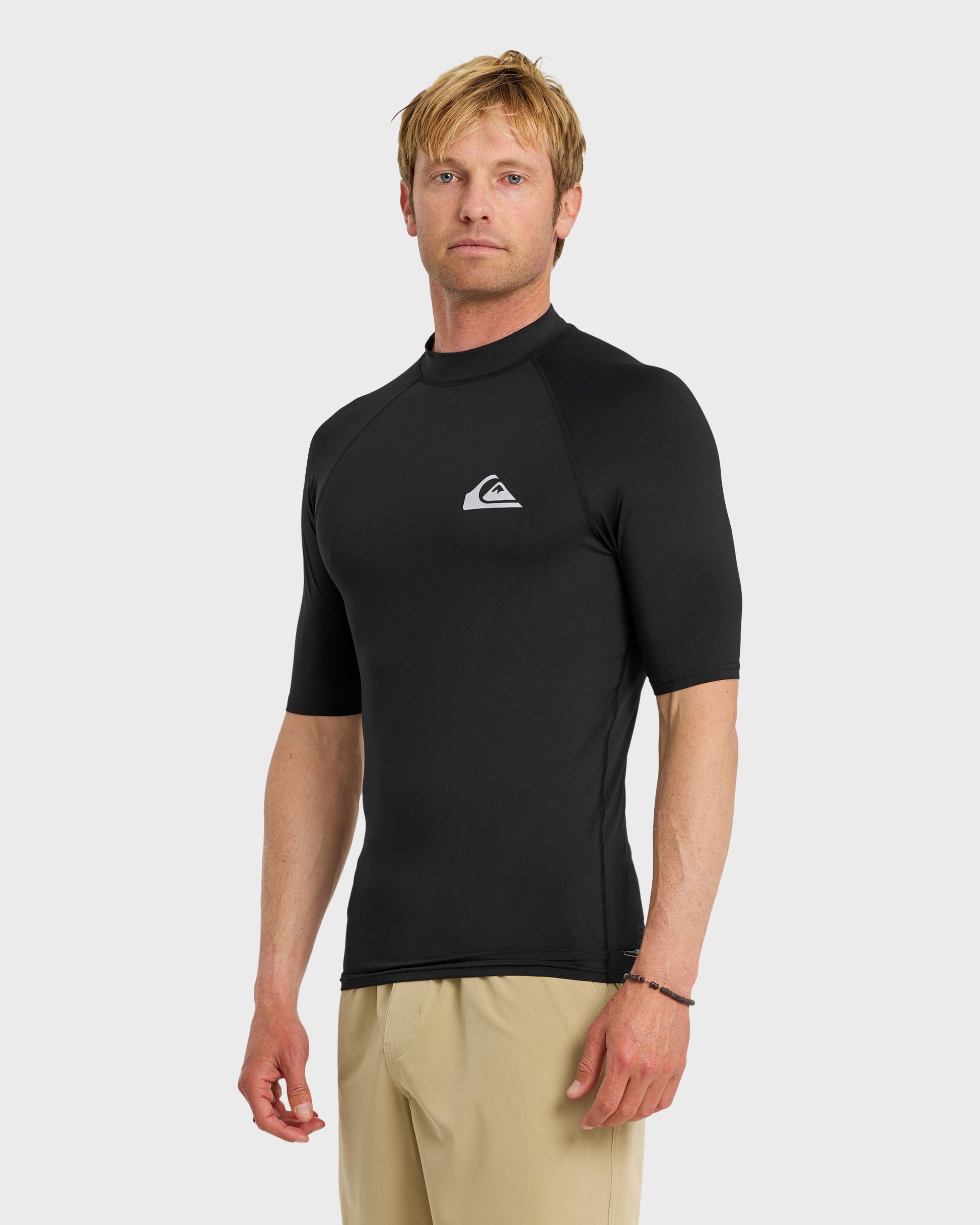Everyday UPF 50 Short Sleeve Rashguard - Black Black Quick Silver