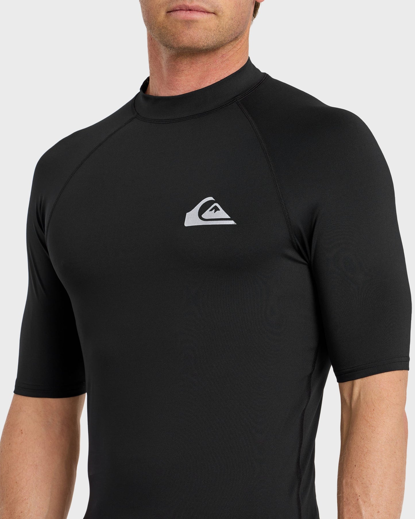 Everyday UPF 50 Short Sleeve Rashguard - Black Black Quick Silver