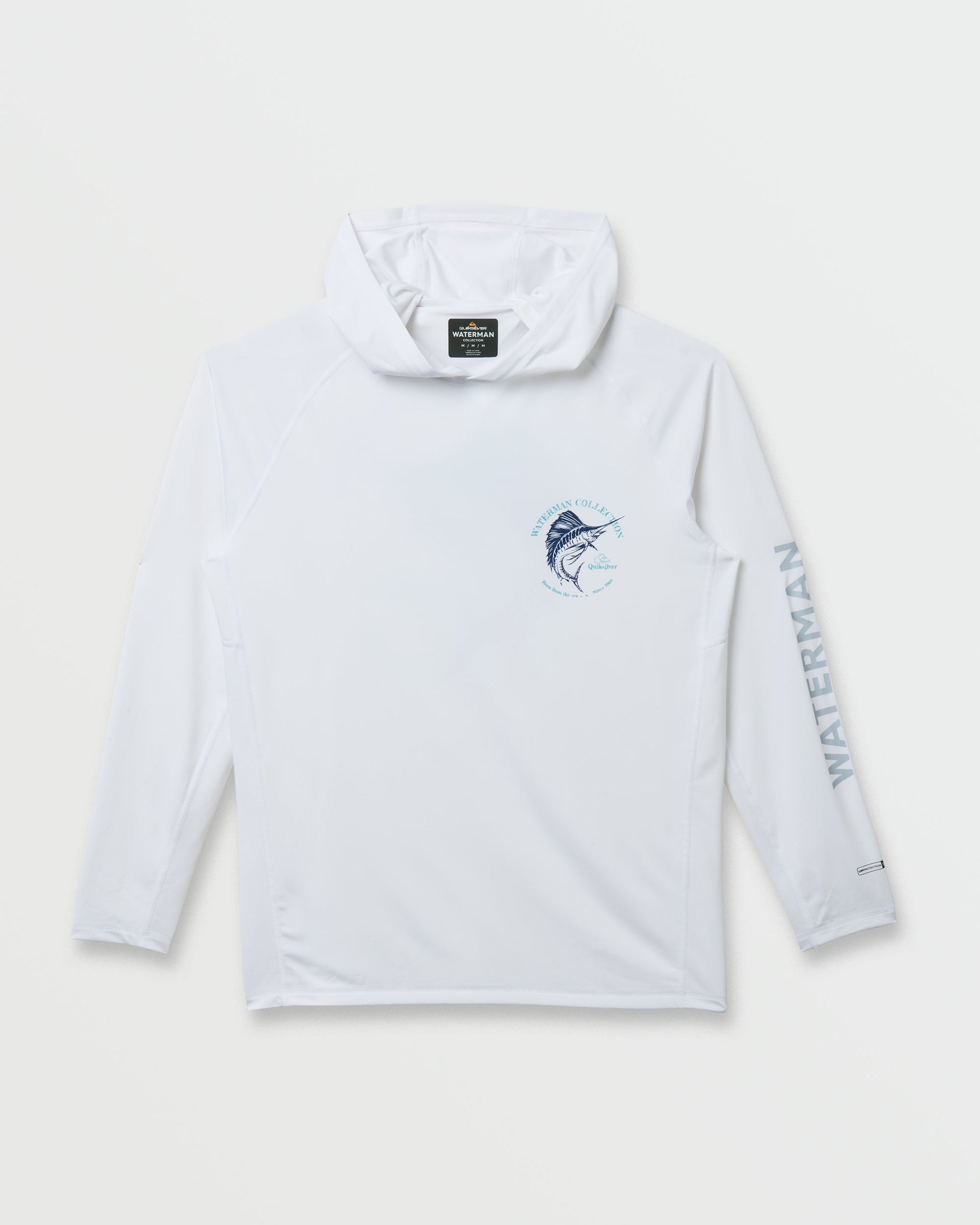 Waterman Marley Hooded Surf Tee - White White Quick Silver