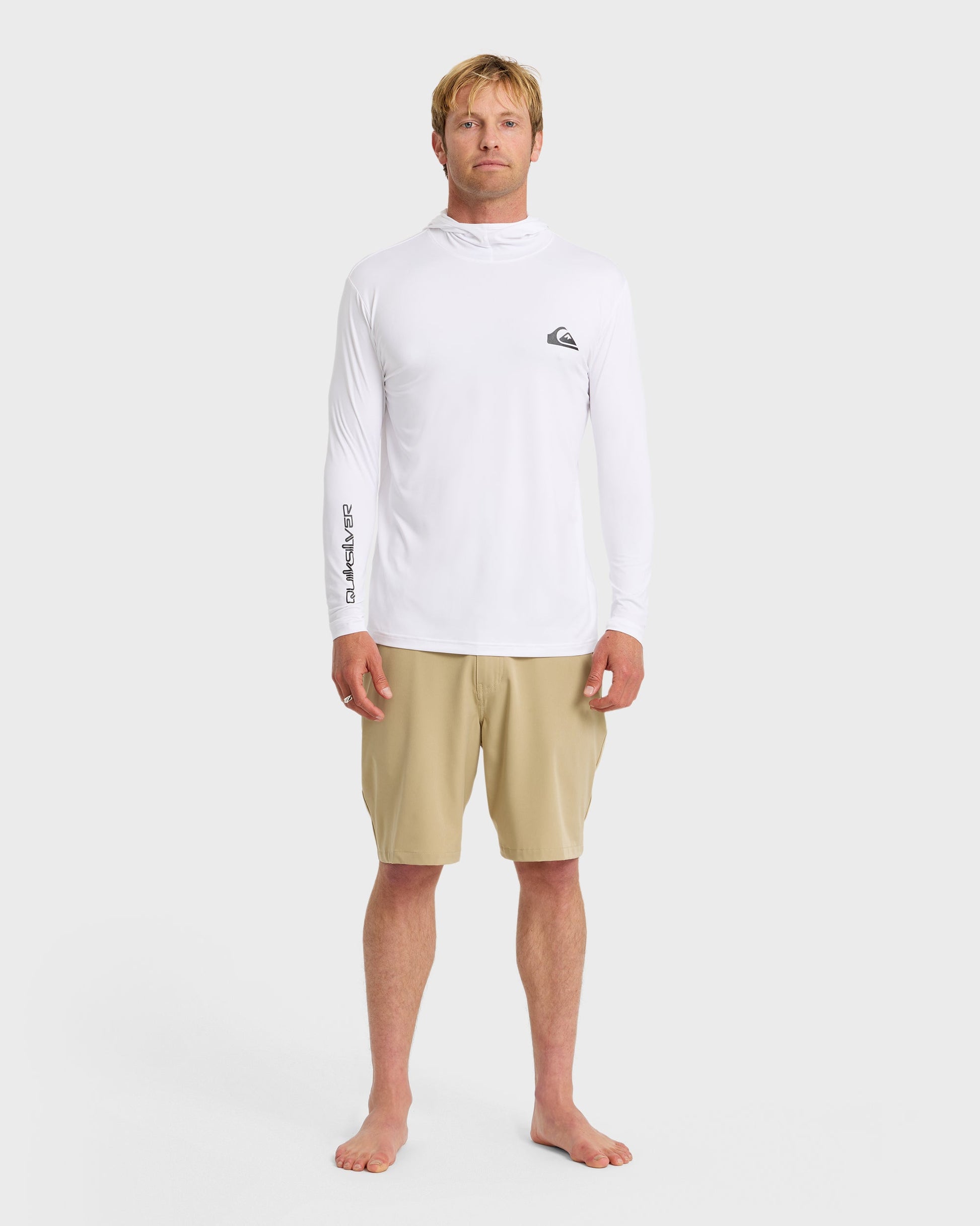 Everyday Hooded Surf Tee - White White Quick Silver