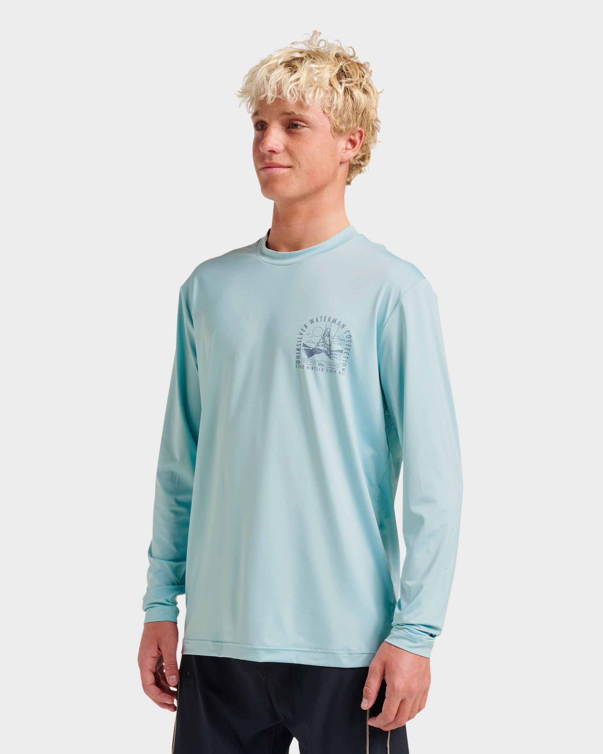 Waterman Coolbreeze Long Sleeve Surf Tee - Sterling Blue Sterling Blue Quick Silver
