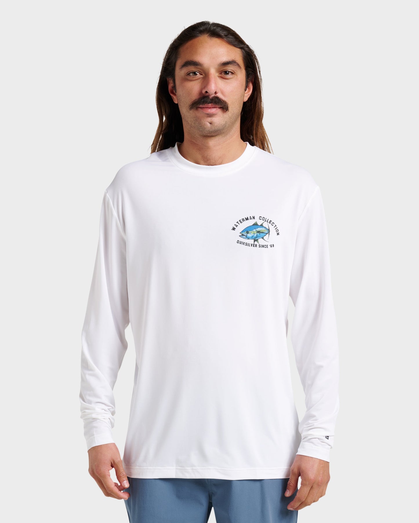 Waterman Coolbreeze Long Sleeve Surf Tee - White White Quick Silver