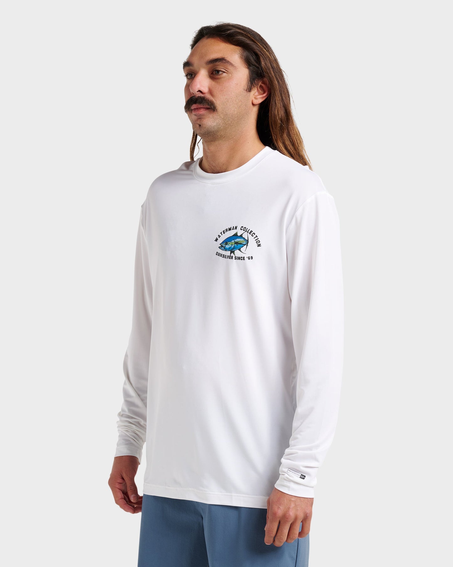 Waterman Coolbreeze Long Sleeve Surf Tee - White White Quick Silver