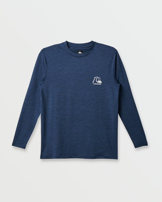 DNA Logo Surf Long Sleeve Surf Tee - Navy Heather Navy Heather Quick Silver