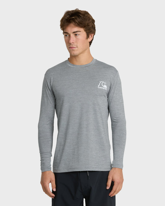 DNA Logo Surf Long Sleeve Surf Tee - Smoked Gray Heather Smoked Gray Heather Quick Silver