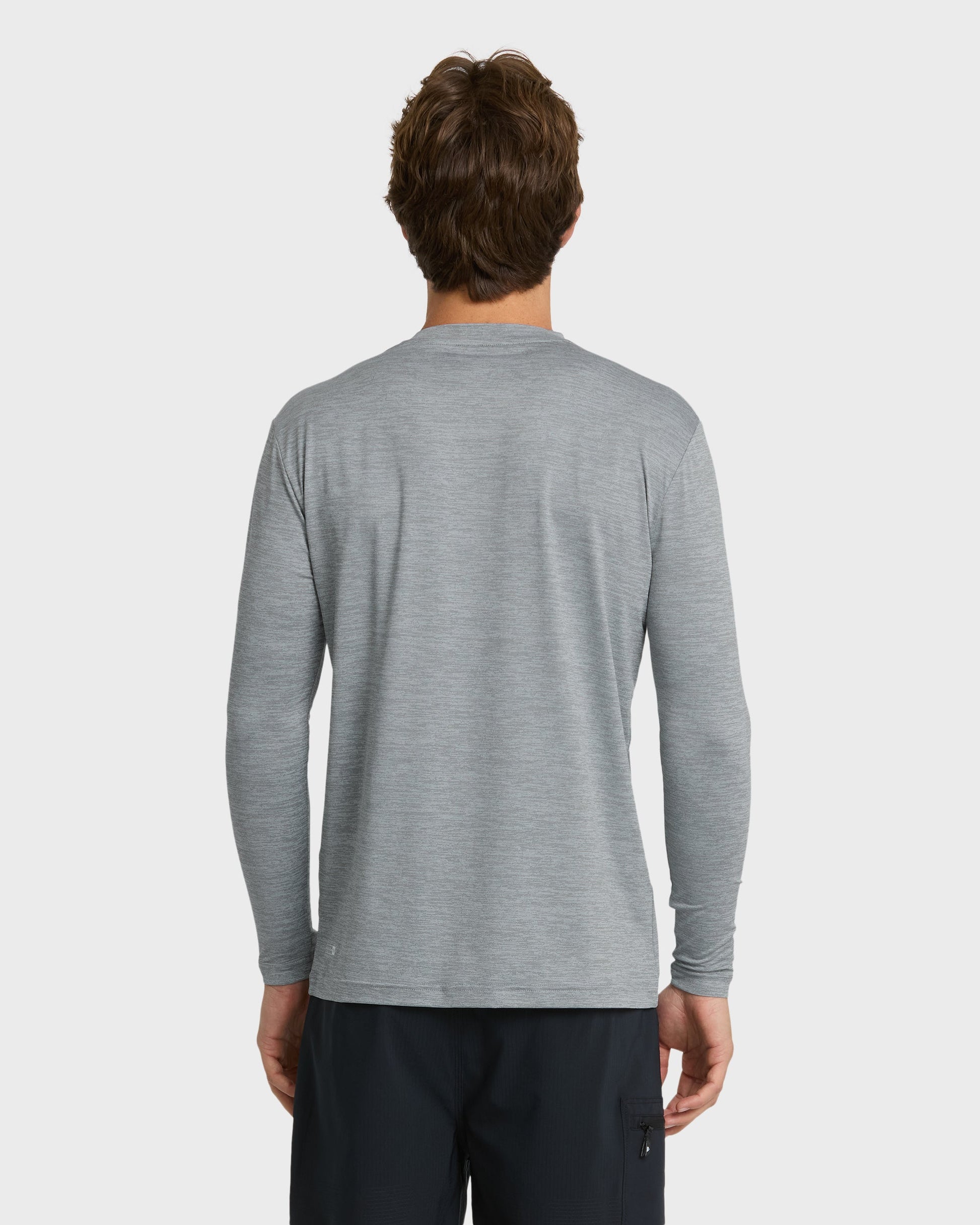 DNA Logo Surf Long Sleeve Surf Tee - Smoked Gray Heather Smoked Gray Heather Quick Silver