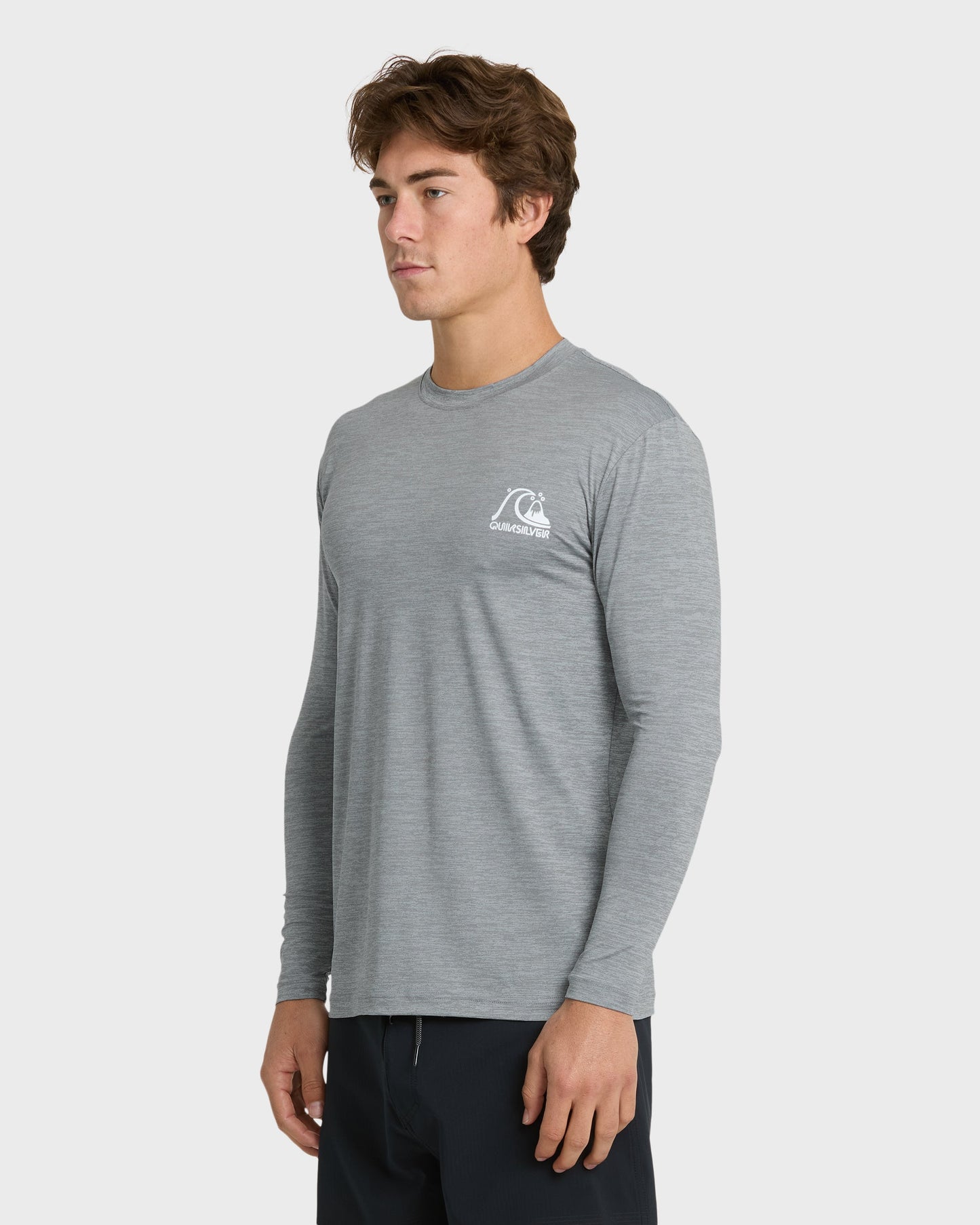 DNA Logo Surf Long Sleeve Surf Tee - Smoked Gray Heather Smoked Gray Heather Quick Silver