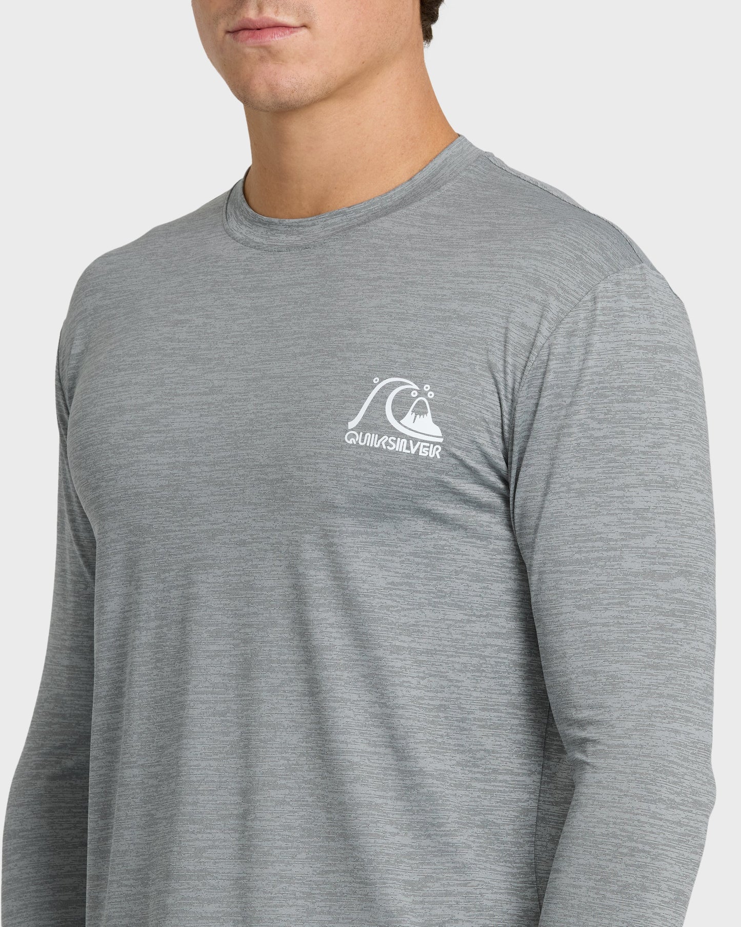 DNA Logo Surf Long Sleeve Surf Tee - Smoked Gray Heather Smoked Gray Heather Quick Silver