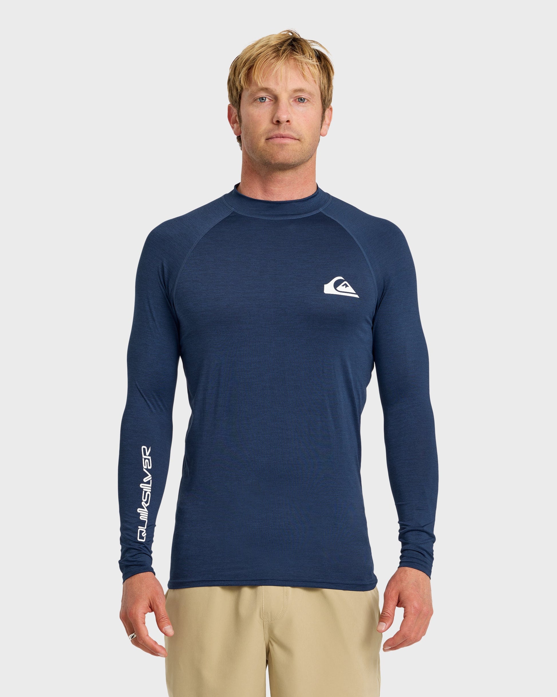 Everyday UPF 50 Long Sleeve Rashguard - Navy Heather Navy Heather Quick Silver