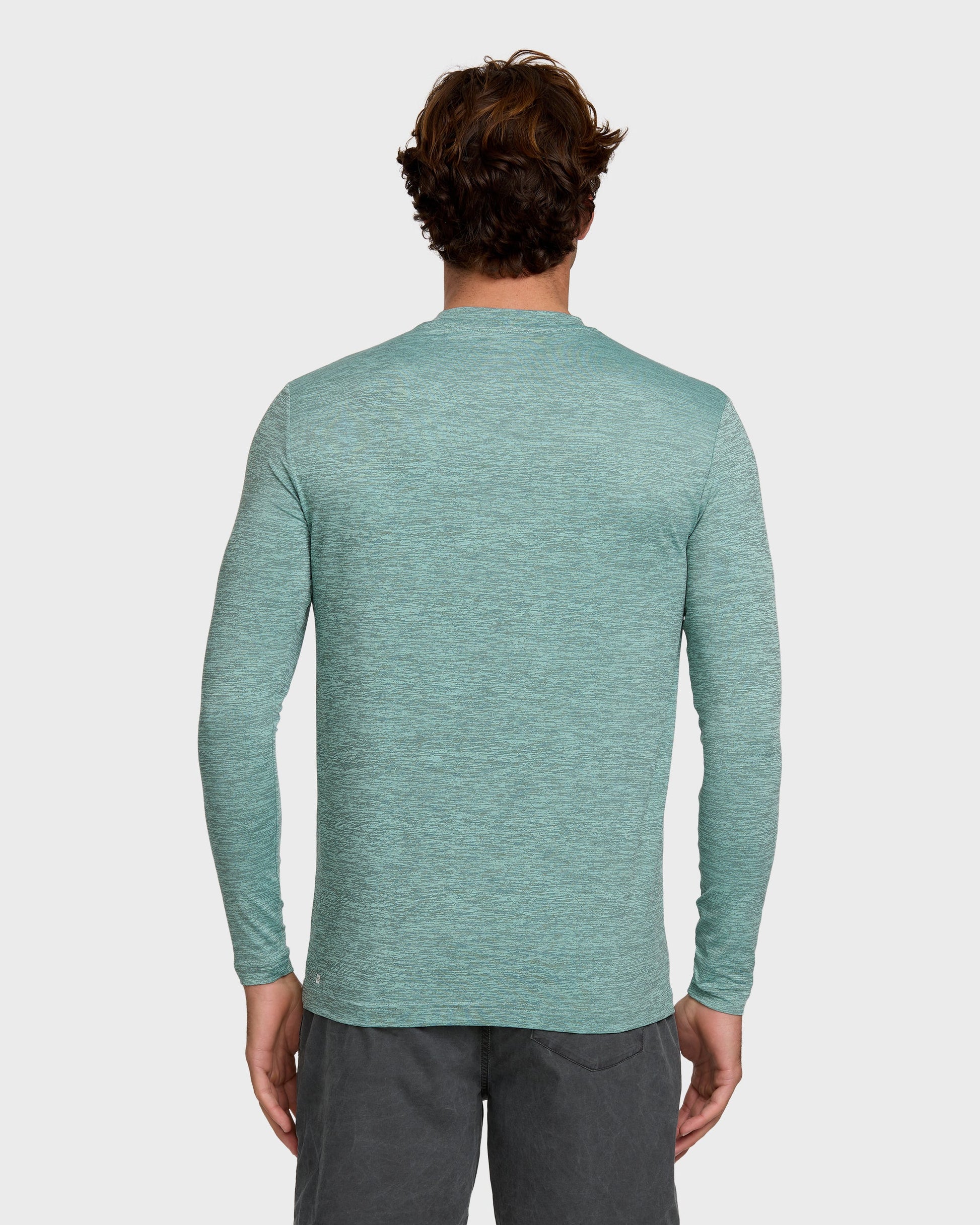 DNA Logo Surf Long Sleeve Surf Tee - Jade Heather Jade Heather Quick Silver