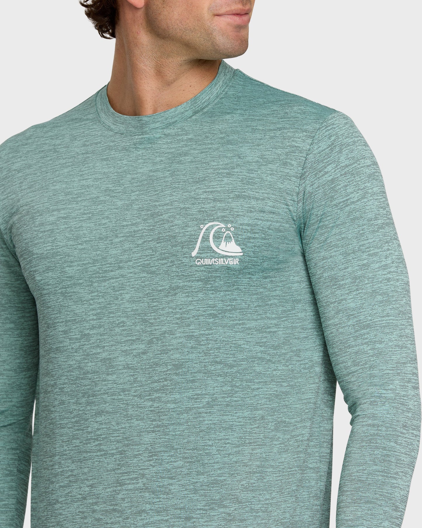 DNA Logo Surf Long Sleeve Surf Tee - Jade Heather Jade Heather Quick Silver
