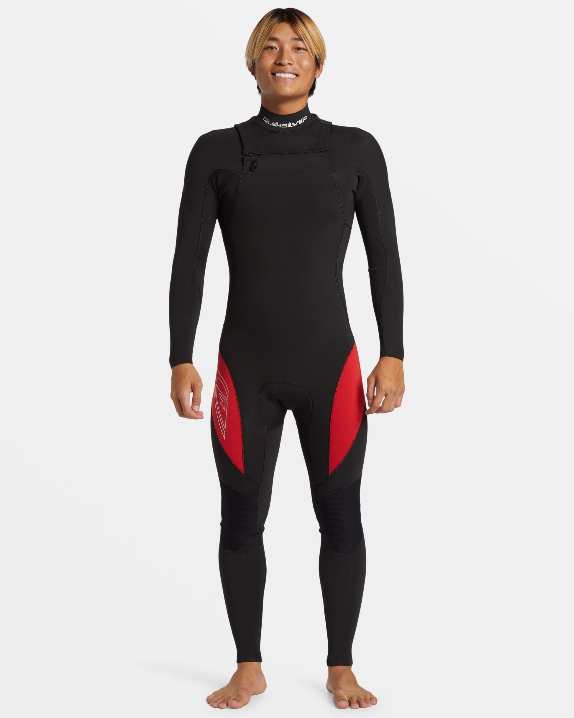 3/2mm Mercury Chest Zip GBS Wetsuit - High Risk Red High Risk Red Quick Silver