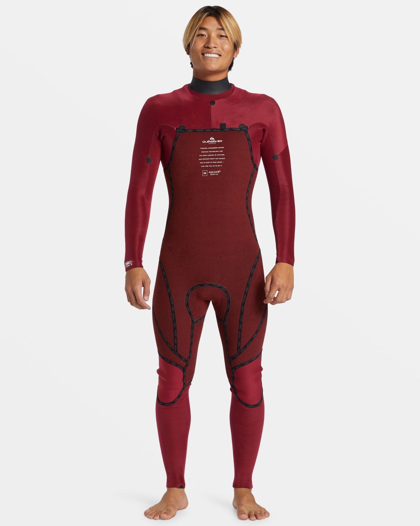 3/2mm Mercury Chest Zip GBS Wetsuit - High Risk Red High Risk Red Quick Silver