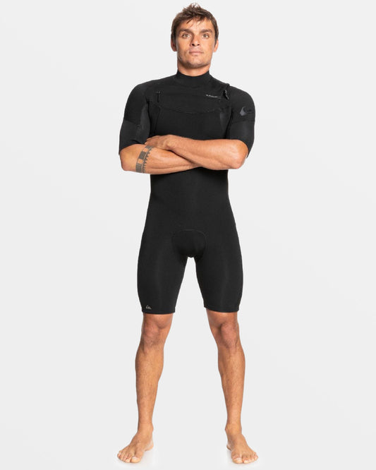 2/2mm Everyday Sessions GBS Short Sleeve Spring Suit - Black Black Quick Silver