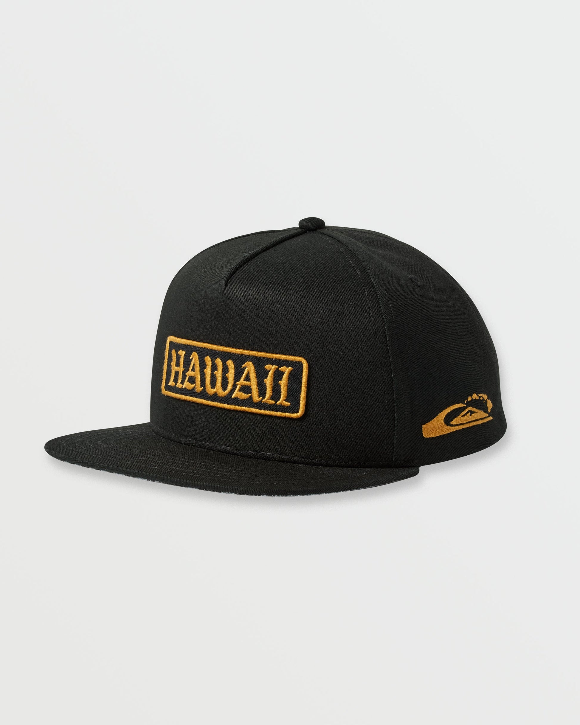 Hawaii Islands Snapback Hat - Black Black Quick Silver