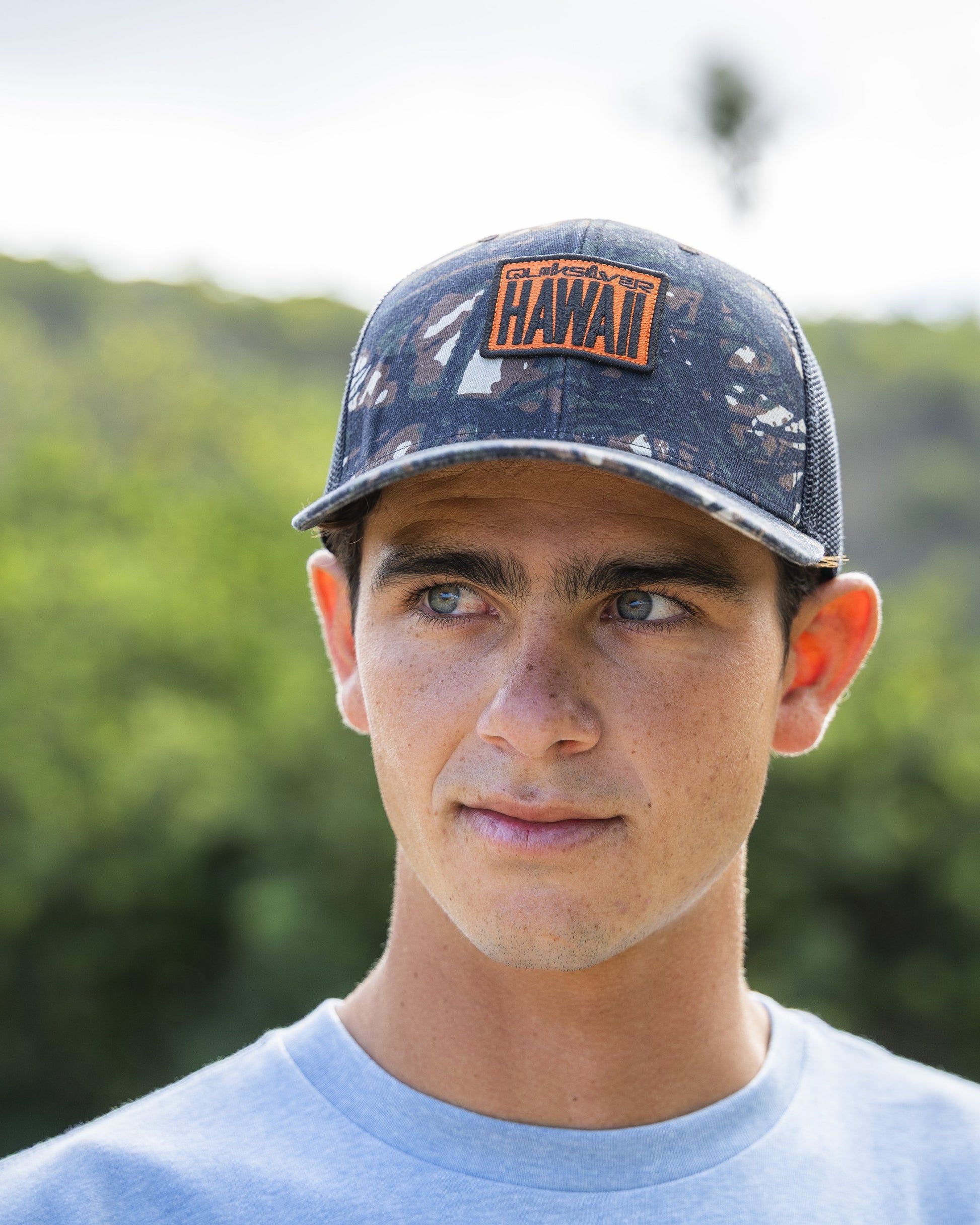 Hi Hunter Trucker Hat - Camo Camo Quick Silver
