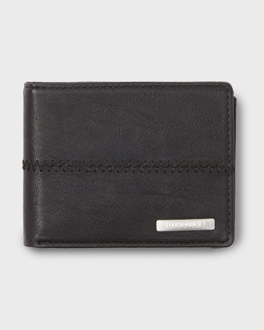 Stitchy 3 Wallet - Black Black Black Black Quick Silver